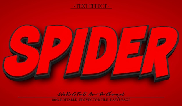 Telaraña espeluznante naturaleza oscura vectorial efecto de texto editable alfabeto