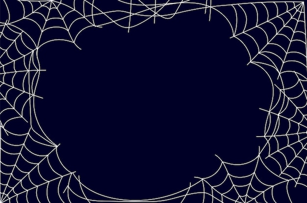 Telaraña telaraña telaraña banner cartel marco fondo concepto dibujos animados diseño gráfico