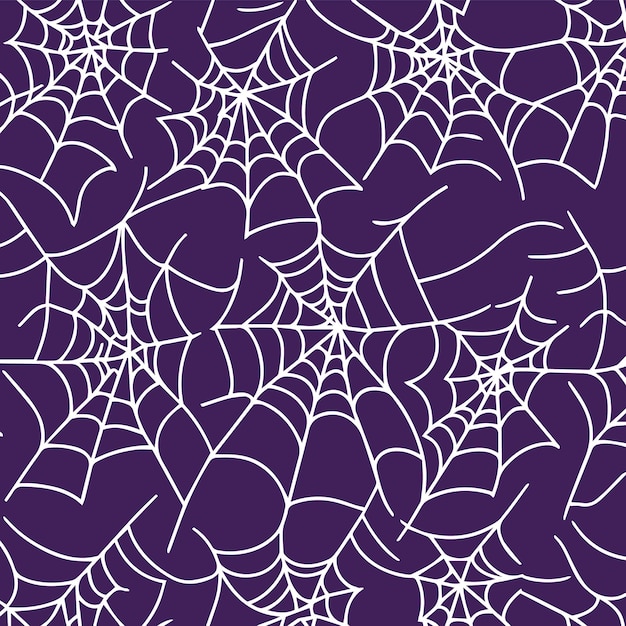 una telaraña con telarañas blancas sobre un fondo púrpura