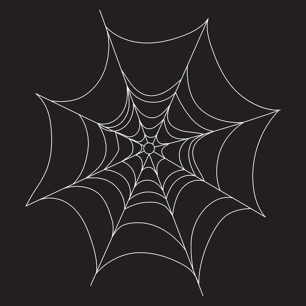 Telaraña en vector de fondo negro