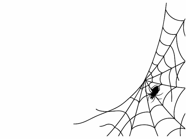 Vector las telas de araña de halloween ilustración de silueta