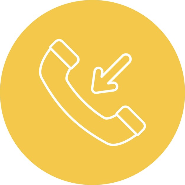 un teléfono amarillo con una flecha que señala a la derecha