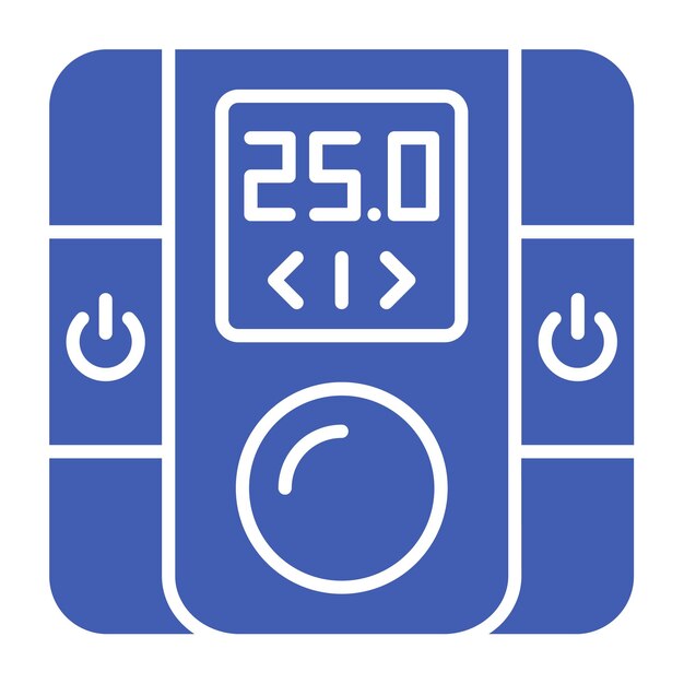 un teléfono celular azul y blanco con el número 30 en él