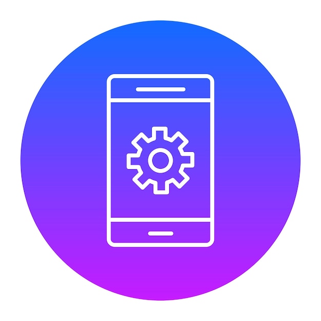 un teléfono celular azul y púrpura con un fondo azul y morado