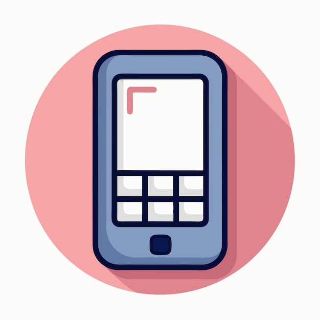 un teléfono celular azul y rosa con un fondo rosa