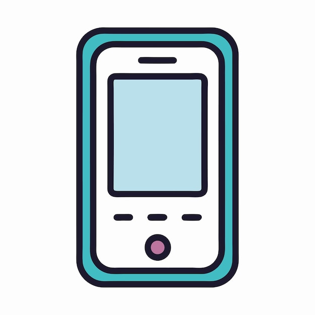 un teléfono celular azul y verde con un diseño azul y verde