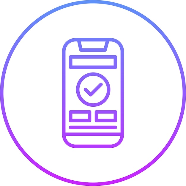 un teléfono celular rosa y azul con un círculo azul y rosa