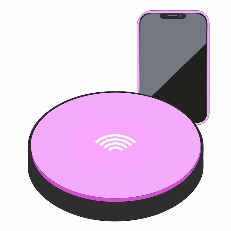 Vector un teléfono celular rosa y negro con un caso rosa a su lado
