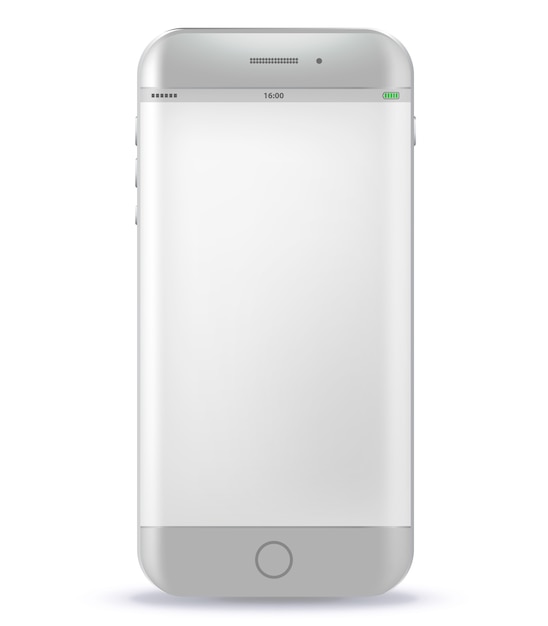 Teléfono inteligente blanco