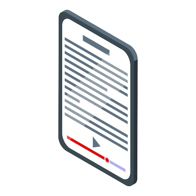 El teléfono inteligente está reproduciendo audiolibro con barra de progreso