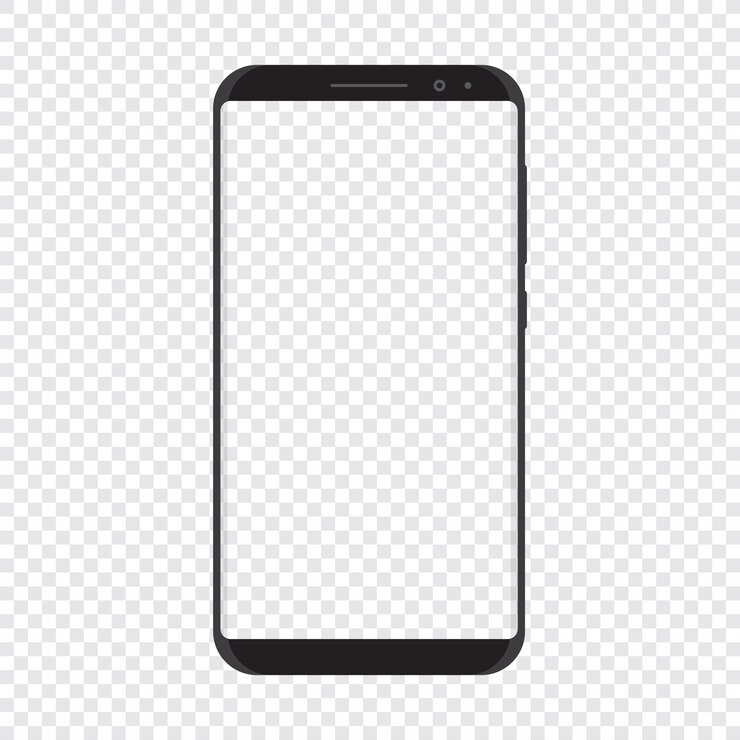 Vector teléfono inteligente con fondo transparente
