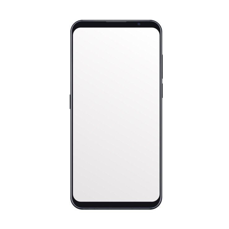 Vector teléfono inteligente de moda realista con pantalla en blanco aislada para prueba de interfaz o presentación