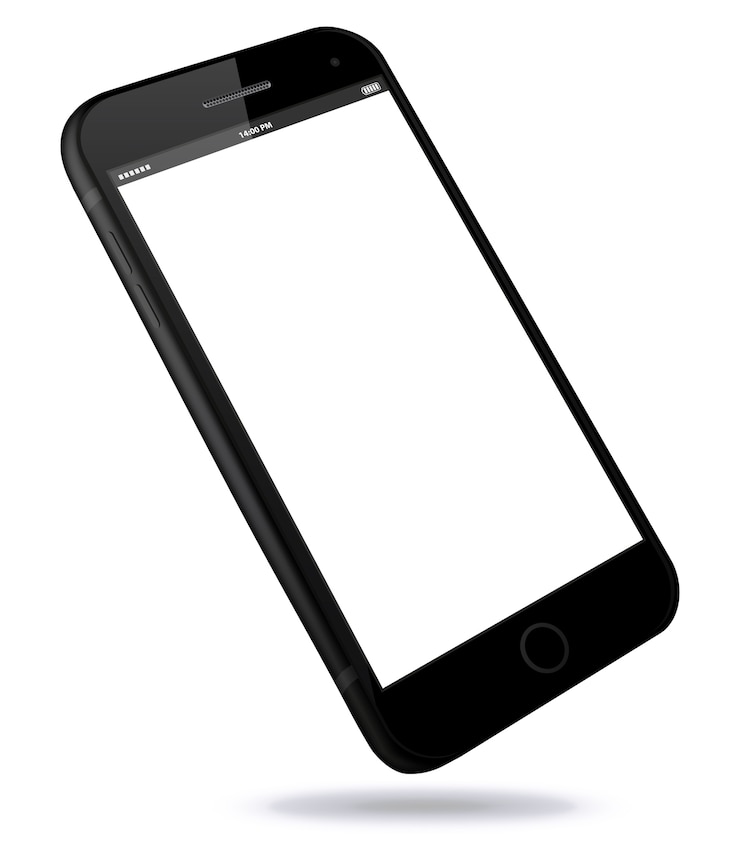Vector teléfono inteligente negro