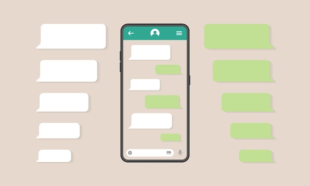 Teléfono inteligente con pantalla de chat de mensajería