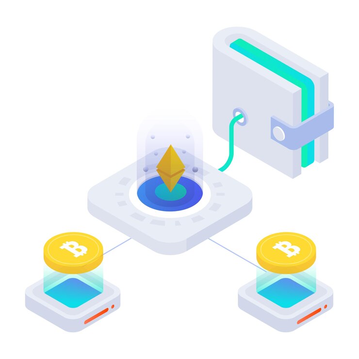 Vector un teléfono inteligente con una ranura de monedas y una ranura para monedas
