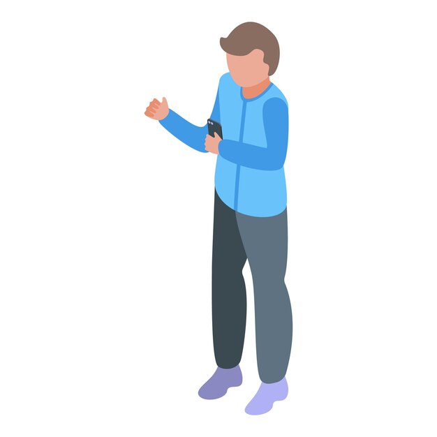 Teléfono jugar ajedrez icono isométrico vector juego en línea estrategia de jaque mate