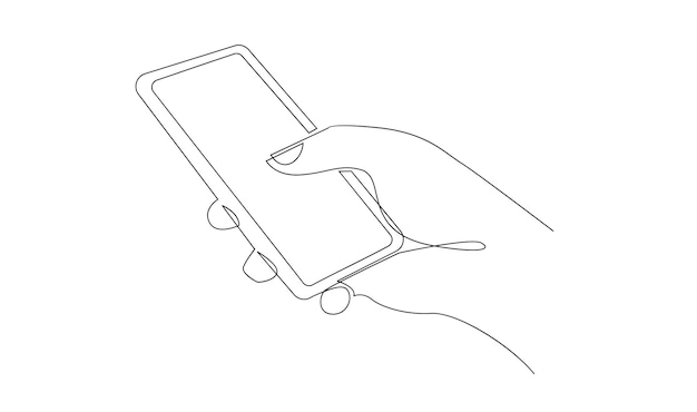 El teléfono de mano continúa el diseño de la ilustración