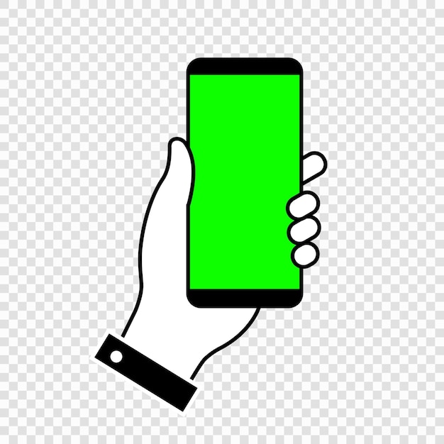 Teléfono con plantilla de fondo clave de croma de pantalla verde para su diseño