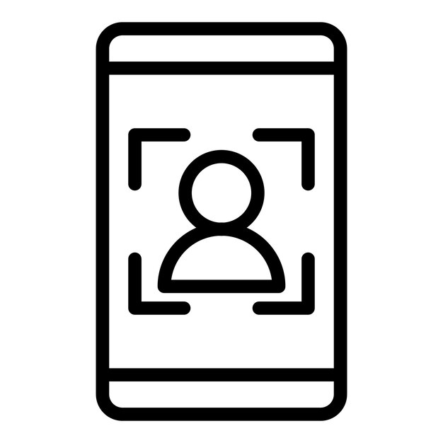 Teléfono reportero icono contorno vector Tv noticias Cámara de medios