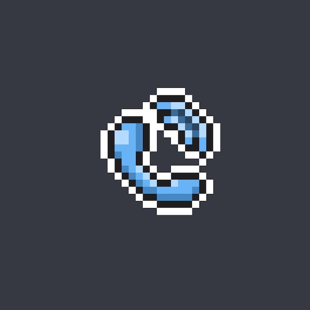 teléfono con señal de señal en estilo pixel art