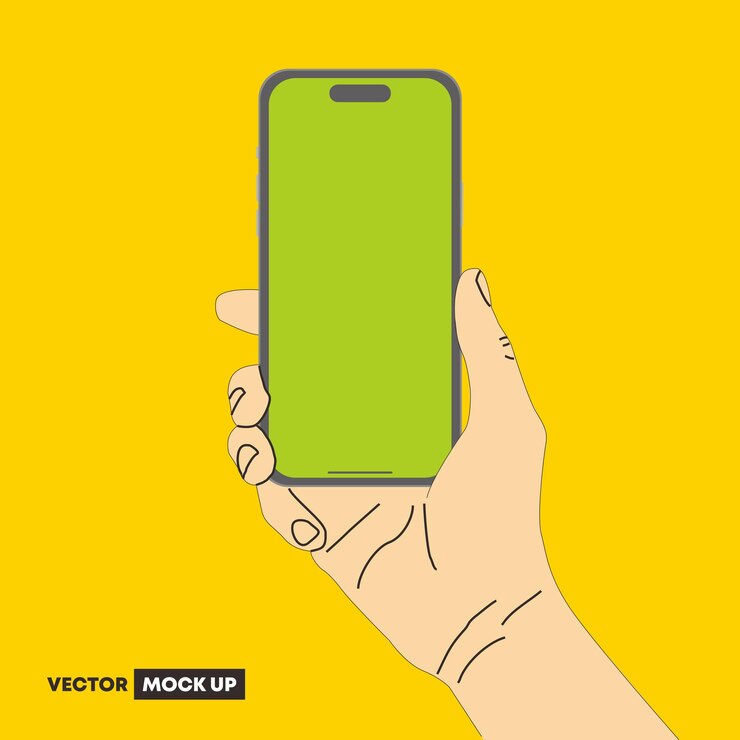 Vector el teléfono simulado