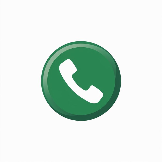 Vector un teléfono verde con un círculo verde que dice teléfono en él