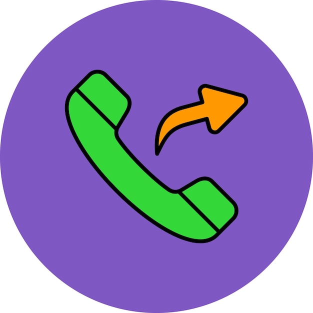 un teléfono verde con una flecha naranja apuntando a la derecha