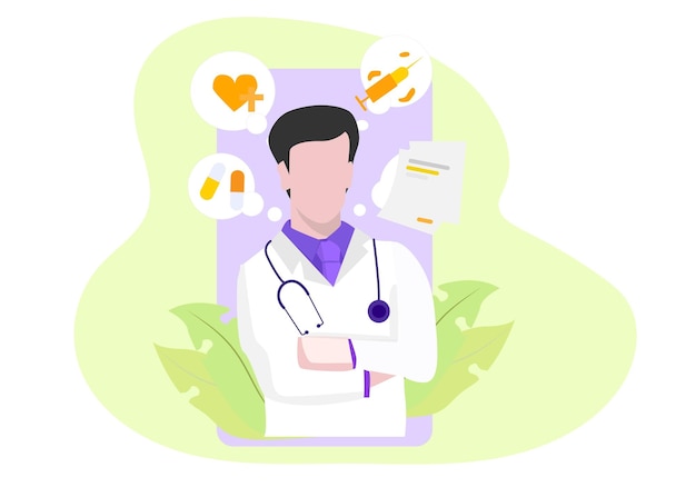 Telemedicina en línea Tecnología de consulta médica en línea en un teléfono inteligente Recomendar tratamiento a través de una aplicación de teléfono inteligente