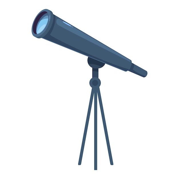 Telescopio de pie en un trípode observando las estrellas en el cielo nocturno