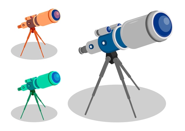 Telescopio en trípode para observar estrellas espaciales y planetas del sistema solar Exploración espacial
