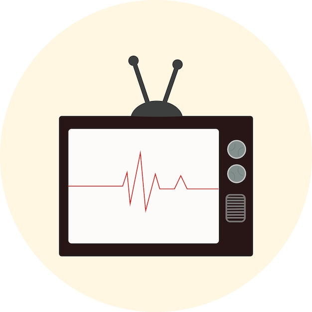 Televisión antigua de tubo liga e desliga