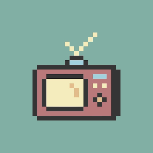 Televisión de arte retro de píxeles