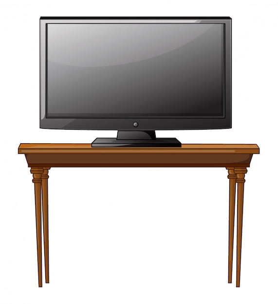Una televisión en una mesa