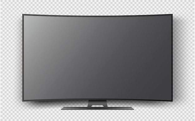 Televisión moderna aislada sobre un fondo transparente