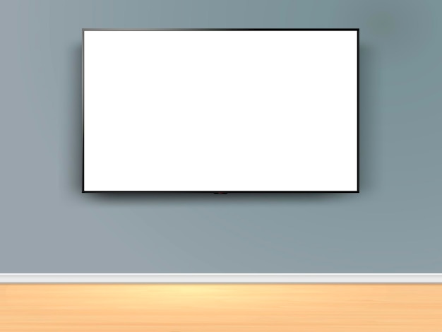 Televisión OLED inteligente moderna colgada en la pared