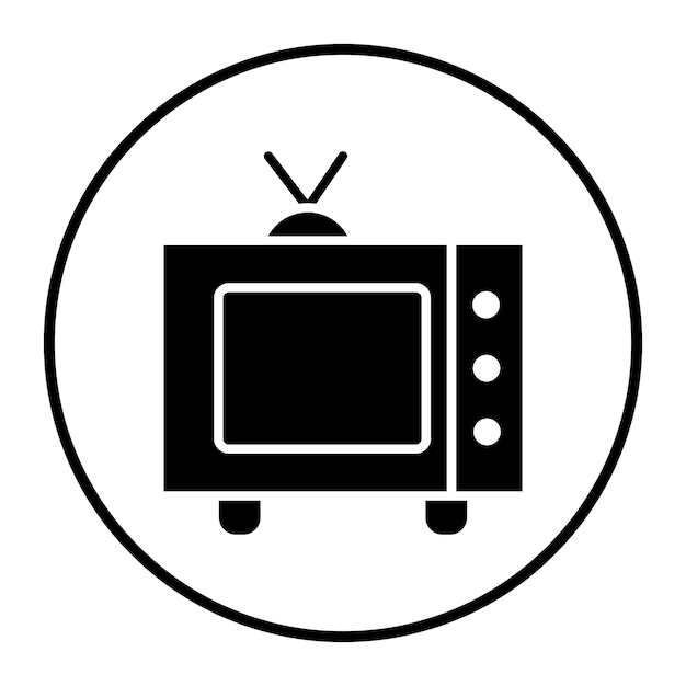 un televisor negro con un televisor en él