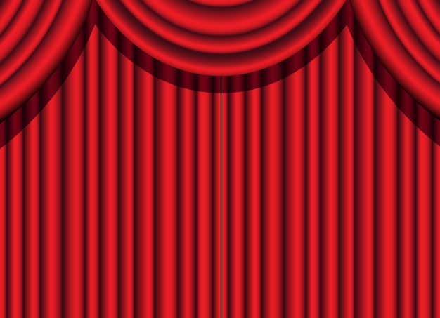 Telón delantero rojo de un evento teatral