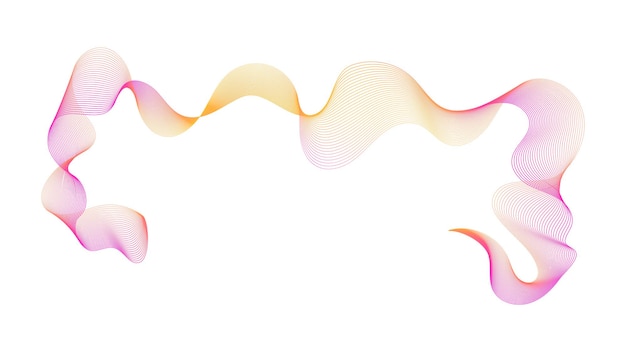 Telón de fondo abstracto con líneas de degradado de onda naranja sobre fondo blanco. fondo de tecnología moderna, diseño de onda. ilustración vectorial