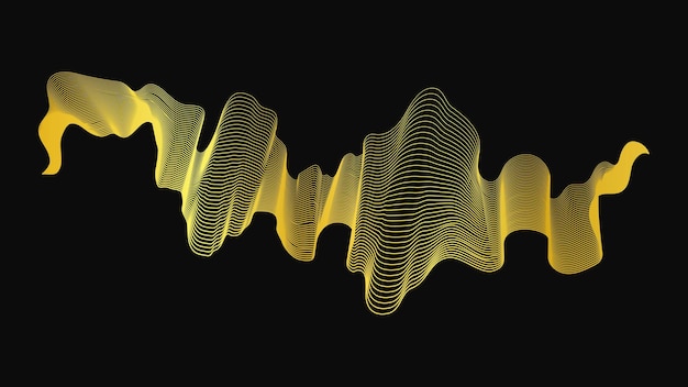 Telón de fondo abstracto con lujosas olas doradas