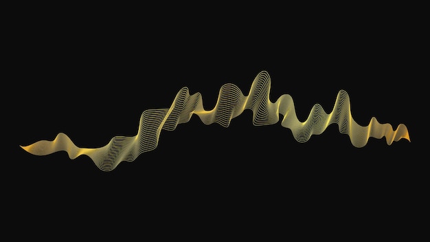 Telón de fondo abstracto con lujosas olas doradas