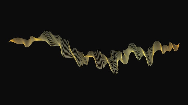 Telón de fondo abstracto con lujosas olas doradas