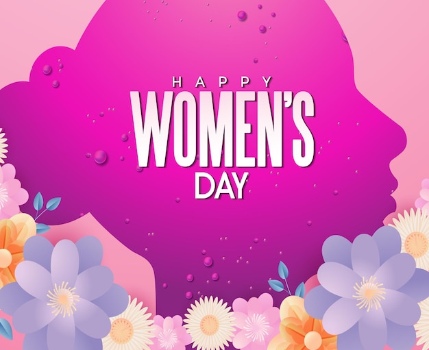 Telón de fondo Ilustración del Feliz Día de la Mujer