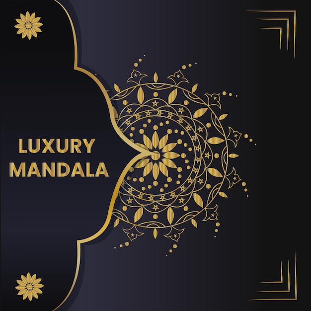 Vector el telón de fondo de luxury mandala