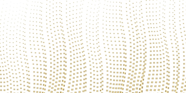 Telón de fondo de medio tono de píxeles dorados abstractos