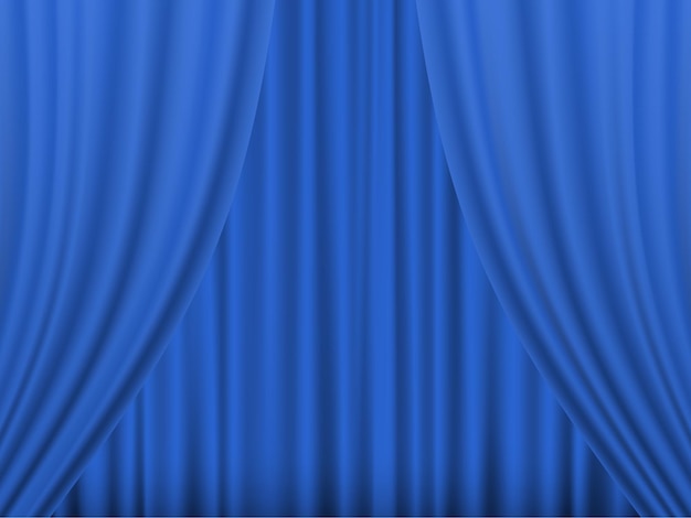 Telón de teatro azul