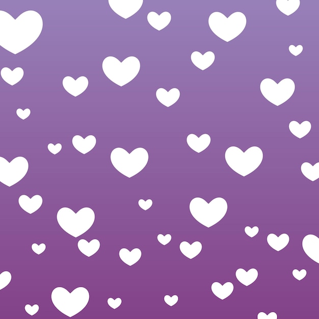 Tema de amor Fondo con patrón vectorial de corazón