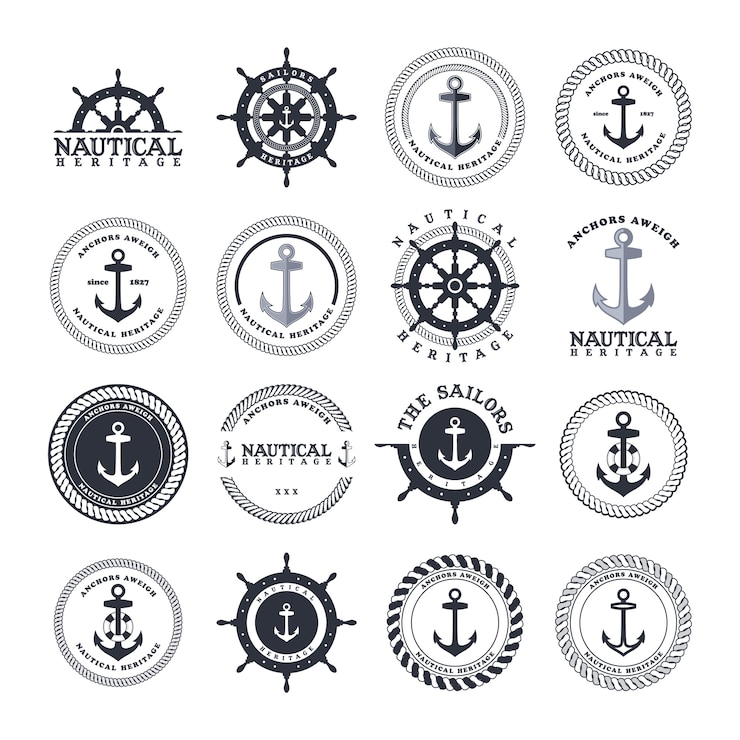 Vector tema ancla marinero