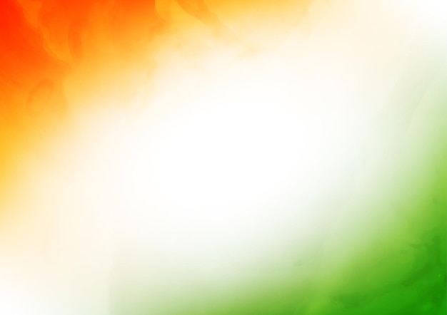 Tema de la bandera moderna de la India Día de la Independencia con fondo en acuarela