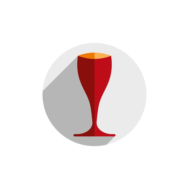 Tema de la bodega, elegante copa de vino decorativa. Símbolo conceptual de cata de vinos, elemento de diseño gráfico para su uso en publicidad.