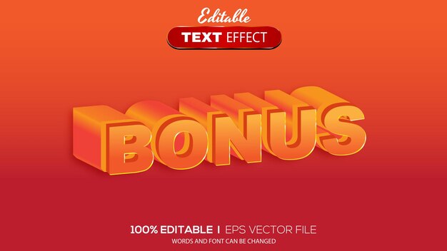 Tema de bonificación de efecto de texto editable en 3D